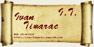 Ivan Timarac vizit kartica